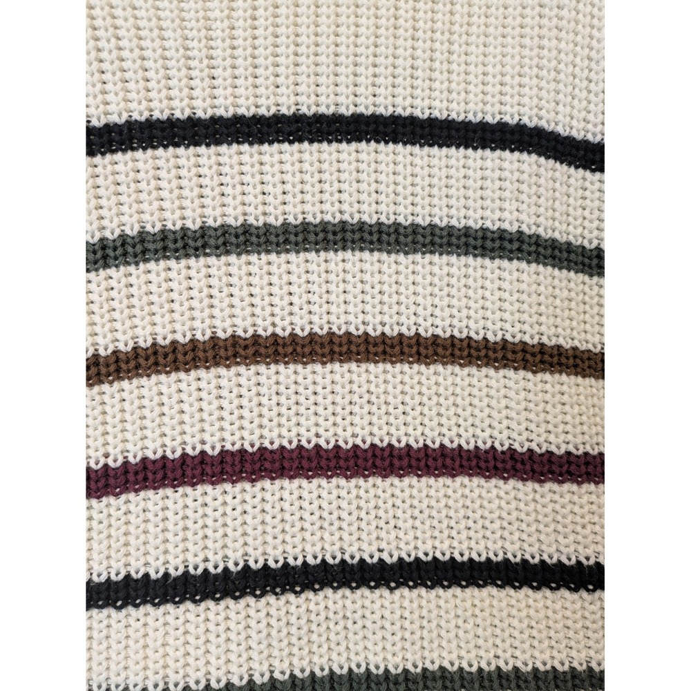 GAP Womens Small Cream Striped 100% Cotton Knit Crewneck‎ Sweater - Picture 6 of 10